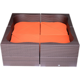 Outsunny 8-Piece Deluxe Outdoor Patio PE Rattan Wicker Sofa Sectional Furniture Set