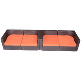 Outsunny 8-Piece Deluxe Outdoor Patio PE Rattan Wicker Sofa Sectional Furniture Set