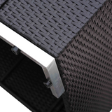 Outsunny 9-Piece Outdoor PE Rattan Wicker Sectional Patio Sofa Chair Set