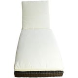 Outsunny Adjustable PE Rattan Wicker Patio Chaise Lounge Chair