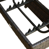 Outsunny Adjustable PE Rattan Wicker Patio Chaise Lounge Chair